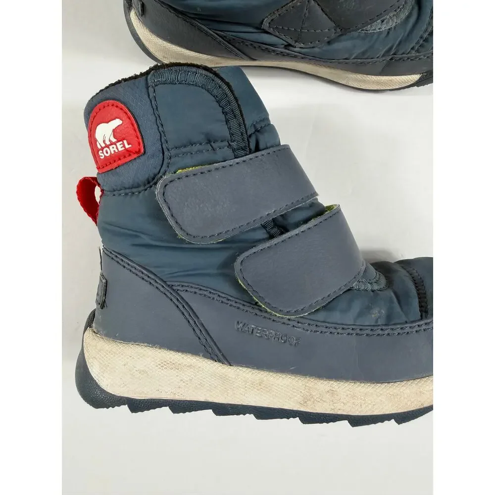 Sorel Whitney II Strap Waterproof Winter Boots Kids Size 11 Nocturnal Blue